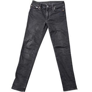 American Eagle Outfitters Women's Black Skinny Y2K Jeans 29x32 Sz 6